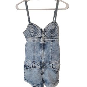 G by Guess Blue Denim Jumpsuit